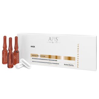 Apis Depiq Pro System, maska do zaawansowanej depigmentacji przebarwień, 10 x 3 ml + 10 x 0,7 g - zdjęcie produktu