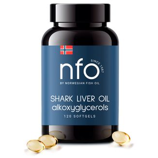 NFO Shark Liver Oil, olej z wątroby rekina, 120 kapsułek miękkich - zdjęcie produktu