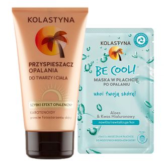 Zestaw Kolastyna, przyspieszacz opalania, 150 ml + maseczka po opalaniu, 20 ml za 1 grosz - zdjęcie produktu