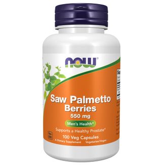 Now Foods Saw Palmetto Berries, palma sabałowa 550 mg, 100 kapsułek - zdjęcie produktu