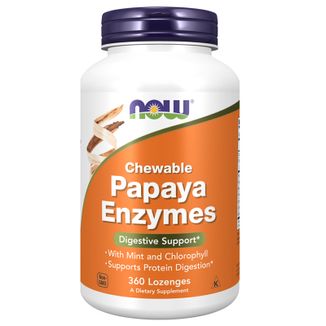 Now Foods Papaya Enzyme, papaina, 360 tabletek do ssania - zdjęcie produktu