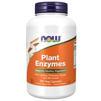 Now Foods Plant Enzymes, enzymy roślinne, 240 kapsułek - zdjęcie produktu