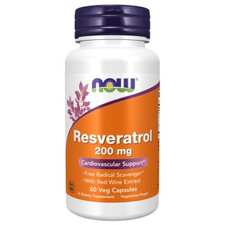 Now Foods Resveratrol 200 mg, 60 kapsułek - zdjęcie produktu