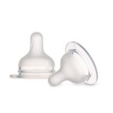 Canpol Babies, smoczek silikonowy do butelki S-Shape S, mini, 59/891, od urodzenia, 2 sztuki - miniaturka zdjęcia produktu