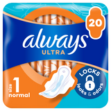Always Ultra, podpaski ze skrzydełkami, Normal Plus, 20 sztuk - miniaturka zdjęcia produktu
