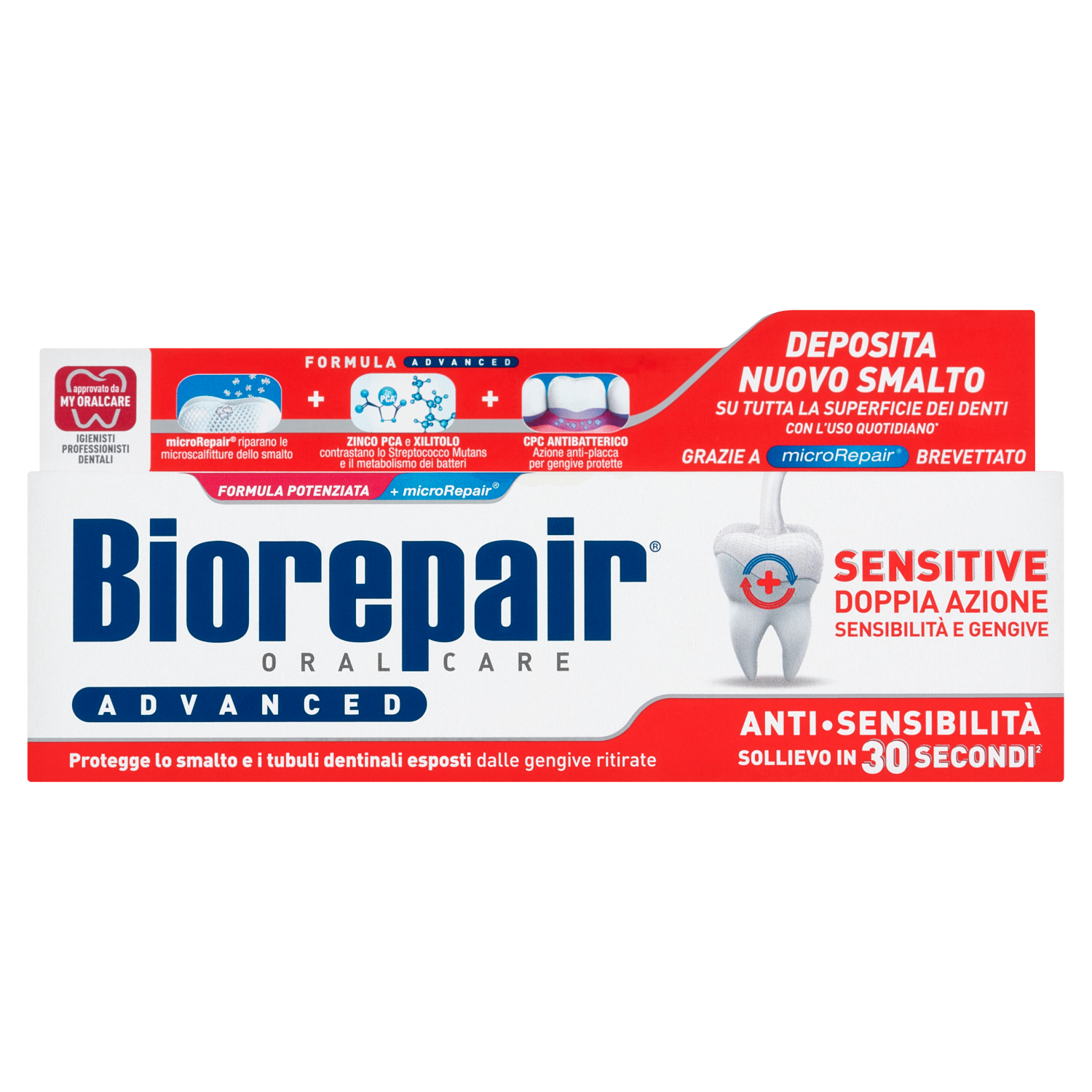 Biorepair Biorepair Advanced Sensitive, Zahnpasta empfindlich, ohne Fluorid, 75 ml — Inhaltsstoffe und Bewertung