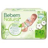 Bebem Natural, pieluchy jednorazowe z włóknem bambusowym, rozmiar 2, Mini, 3-6 kg, 42 sztuki - miniaturka zdjęcia produktu