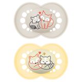 MAM Original, smoczek uspokajający, silikonowy, ortodontyczny, świecący w ciemności, Planet Love Day&Night, unisex, od 16 miesiąca, 2 sztuki - miniaturka zdjęcia produktu