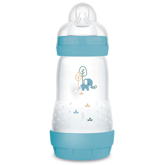 MAM Perfect Start Anti-Colic, butelka antykolkowa, ze smoczkiem silikonowym, Planet Love, boy, od 2 miesiąca, 260 ml USZKODZONE OPAKOWANIE - zdjęcie produktu