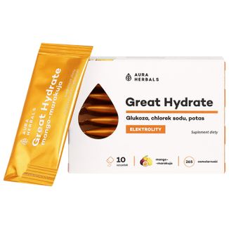 Aura Herbals Great Hydrate, mango-marakuja, 10 saszetek - zdjęcie produktu