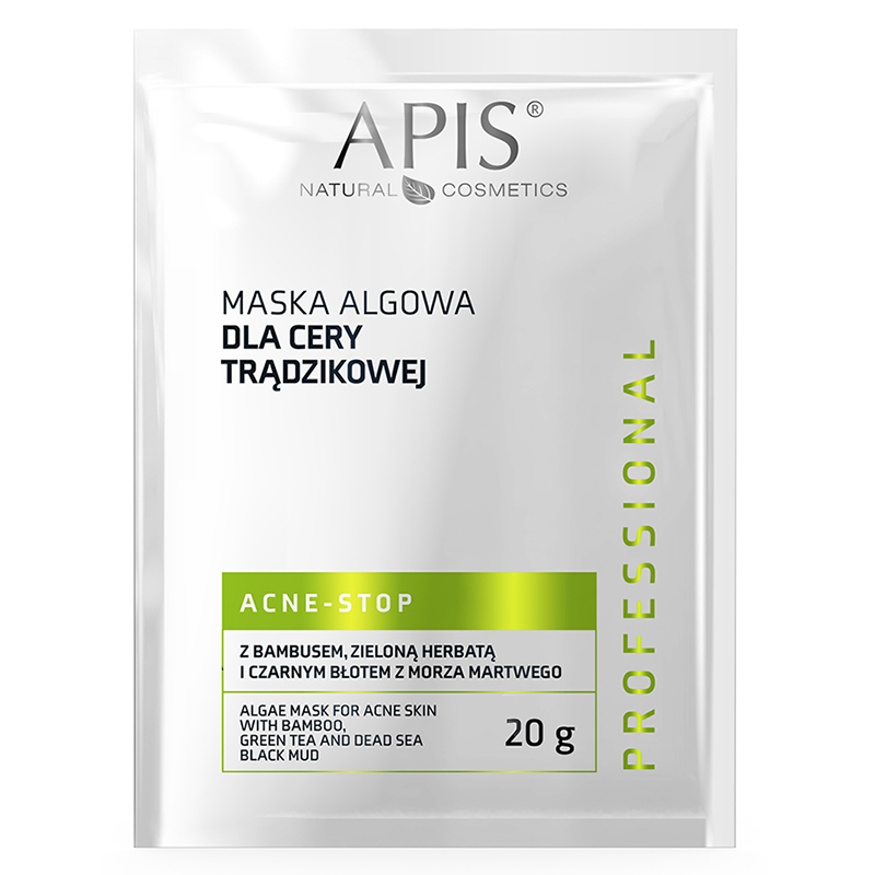 Nieznana Apis Professional Acne-Stop, maska algowa dla cery trądzikowej, 20 g