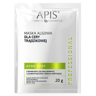 Apis Professional Acne-Stop, maska algowa dla cery trądzikowej, 20 g - zdjęcie produktu