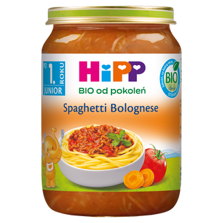 HiPP Danie Bio, spaghetti bolognese, po 1 roku, 250 g - zdjęcie produktu