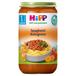 HiPP Danie Bio, spaghetti bolognese, po 1 roku, 250 g - zdjęcie produktu