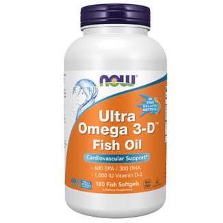 Now Foods Ultra Omega 3-D, 180 kapsułek miękkich - zdjęcie produktu