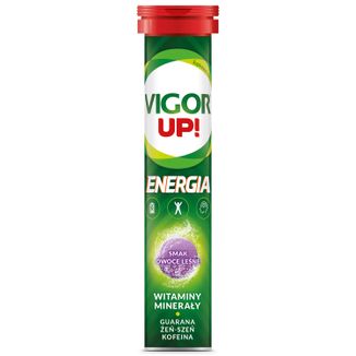 Vigor Up! Energia, smak owoców leśnych, 20 tabletek musujących - zdjęcie produktu