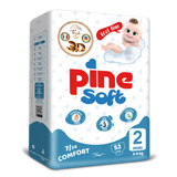 Pine Soft 3D, pieluchy, rozmiar 2, Mini, 3-6 kg, 52 sztuki - miniaturka zdjęcia produktu