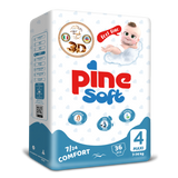 Pine Soft 3D, pieluchy, rozmiar 4, Maxi, 7-14 kg, 36 sztuk - miniaturka zdjęcia produktu