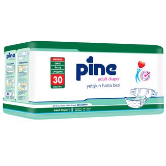 Pine, pieluchomajtki dla dorosłych, medium, 50-75 kg, 30 sztuk - zdjęcie produktu