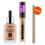 Zestaw Catrice HD Liquid Coverage Foundation 24H, podkład kryjący w płynie, 040 Warm Beige, 30 ml + korektor do twarzy w płynie, 015 Honey, 5 ml + liner do brwi gratis - miniaturka  zdjęcia produktu