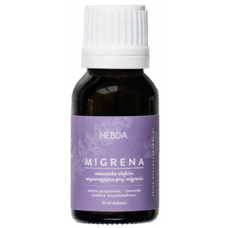 Hebda, mieszanka olejków eterycznych Migrena, 15 ml - zdjęcie produktu