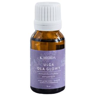 Hebda, mieszanka olejków eterycznych Ulga dla głowy, 15 ml - zdjęcie produktu