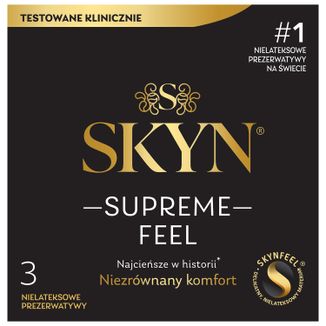 Unimil Skyn Supreme Feel, prezerwatywy nielateksowe, 3 sztuki - zdjęcie produktu