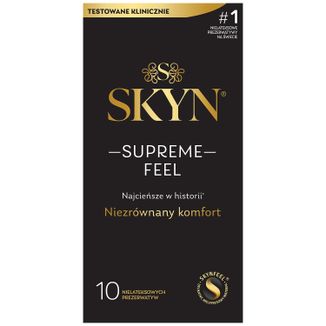 Unimil Skyn Supreme Feel, prezerwatywy nielateksowe, 10 sztuk - zdjęcie produktu