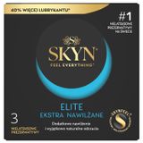 Unimil Skyn Elite Extra Lubricated, prezerwatywy nielateksowe, dodatkowo nawilżane, 3 sztuki - miniaturka zdjęcia produktu