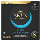 Unimil Skyn Elite Extra Lubricated, prezerwatywy nielateksowe, dodatkowo nawilżane, 3 sztuki - miniaturka zdjęcia produktu