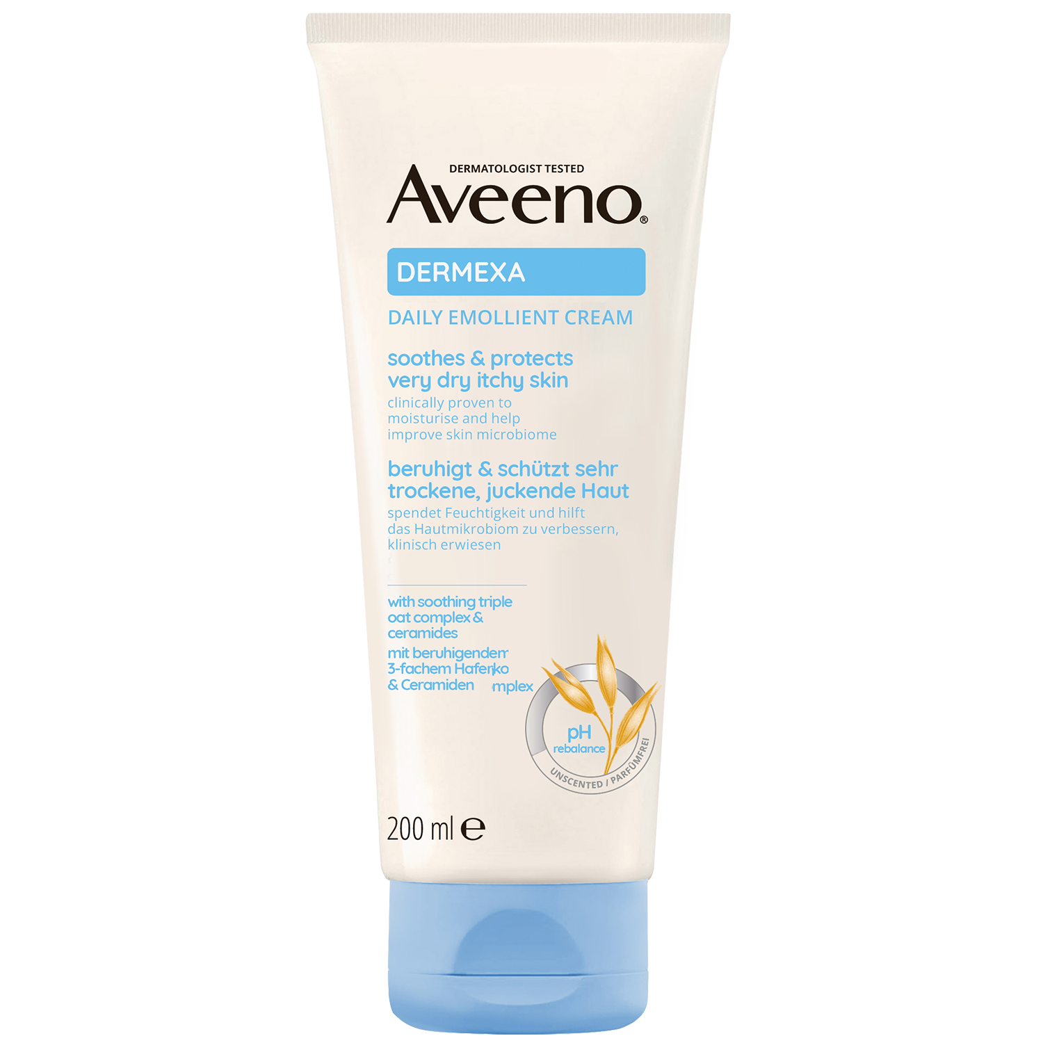 Nieznana Aveeno Dermexa, krem emolientowy do swędzącej skóry, 200 ml — Inhaltsstoffe und Bewertung