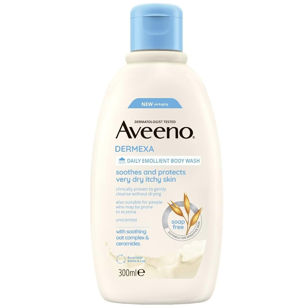 Nieznana Aveeno Dermexa, żel emolientowy do mycia ciała, do swędzącej skóry, 300 ml — Inhaltsstoffe und Bewertung