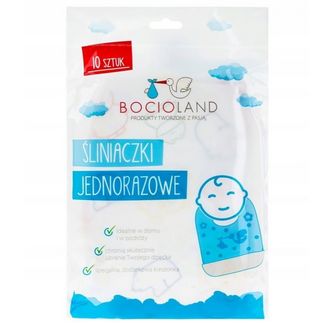 Bocioland, śliniaki jednorazowe, od urodzenia, 10 sztuk - zdjęcie produktu