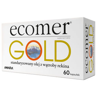 Ecomer Gold, olej z wątroby rekina grenlandzkiego, 60 kapsułek USZKODZONE OPAKOWANIE - zdjęcie produktu