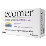 Ecomer Odporność Czosnek + wit. D3, 60 kapsułek USZKODZONE OPAKOWANIE - miniaturka zdjęcia produktu