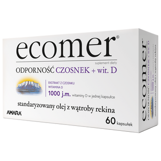 Ecomer Odporność Czosnek + wit. D3, 60 kapsułek USZKODZONE OPAKOWANIE - zdjęcie produktu