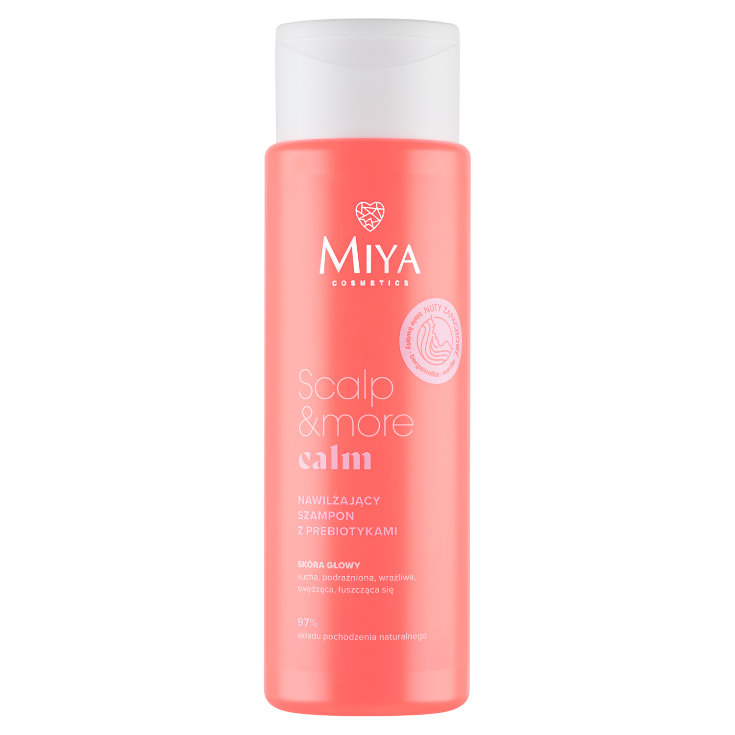 Nieznana Miya Scalp&more Calm, nawilżający szampon z prebiotykami, 300 ml