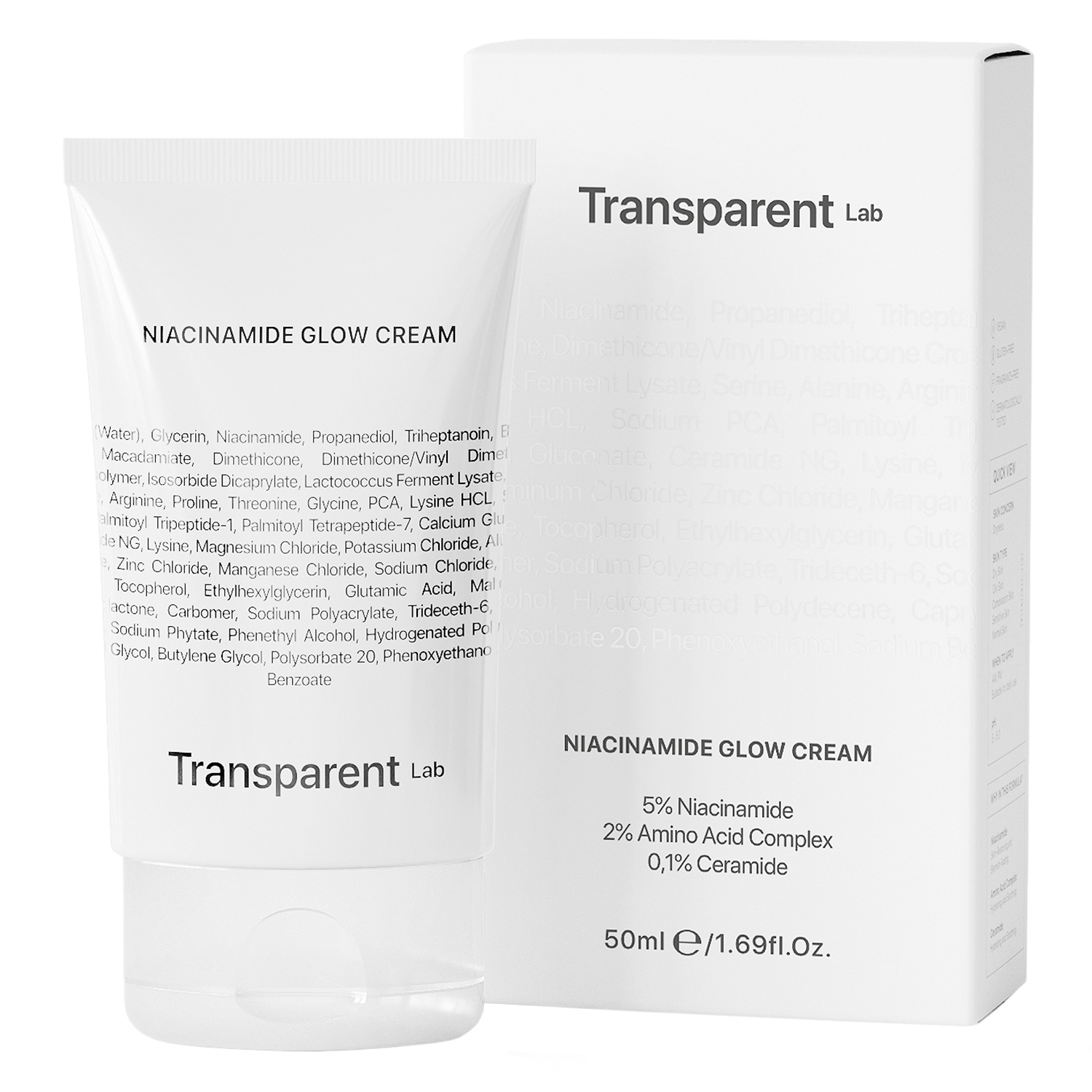Transparent Lab Transparent Lab Niacinamide Glow Cream, aufhellend-feuchtigkeitsspendend Gesichtscreme mit Niacinamid, 50 ml — Inhaltsstoffe und Bewertung
