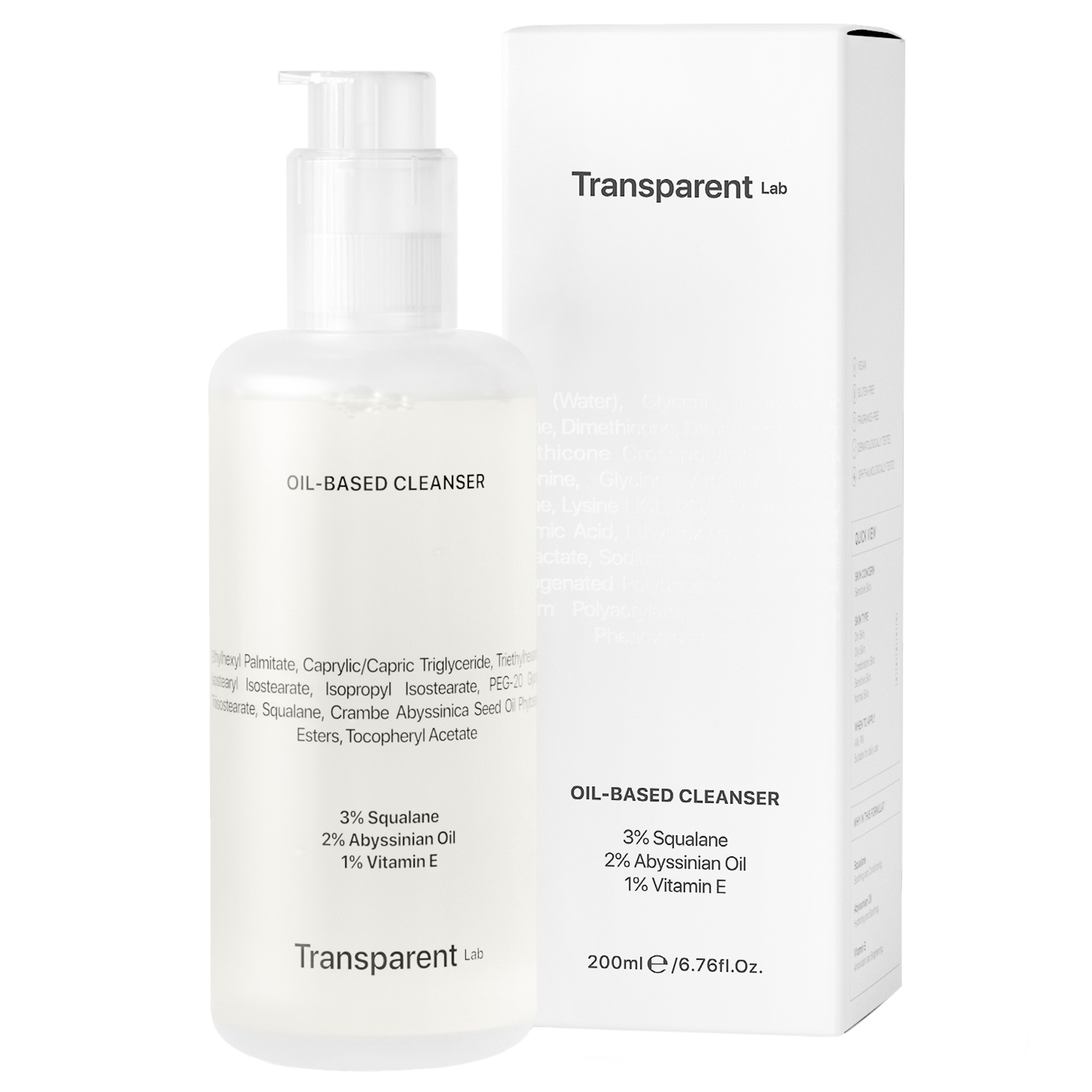 Transparent Lab Transparent Lab Oil Based Cleanser, Öl tiefenwirksam reinigend für das Gesicht, 200 ml — Inhaltsstoffe und Bewertung