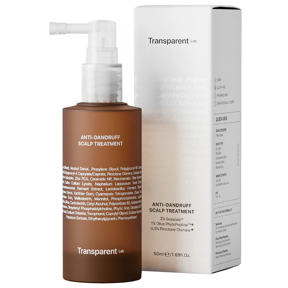 Transparent Lab Transparent Lab Dandruff Scalp Treatment, kuracja regulująca serum do włosów, 50 ml — Składniki i ocena