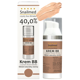 Snailmed Czysty Śluz Ślimaka 40%, regenerujący krem BB, odcień ciemny 30 ml KRÓTKA DATA - zdjęcie produktu