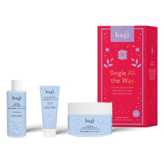 Zestaw Hagi Jingle All The Way Zimowe Otulenie, żel do mycia ciała, 150 ml + cukrowy peeling do ciała, 200 ml + balsam do ciała, 75 ml - zdjęcie produktu