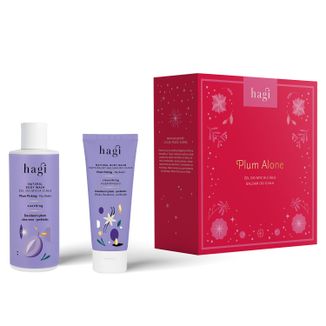 Zestaw Hagi Plum Alone Na Śliwki, żel do mycia ciała, 150 ml + balsam do ciała, 75 ml - zdjęcie produktu