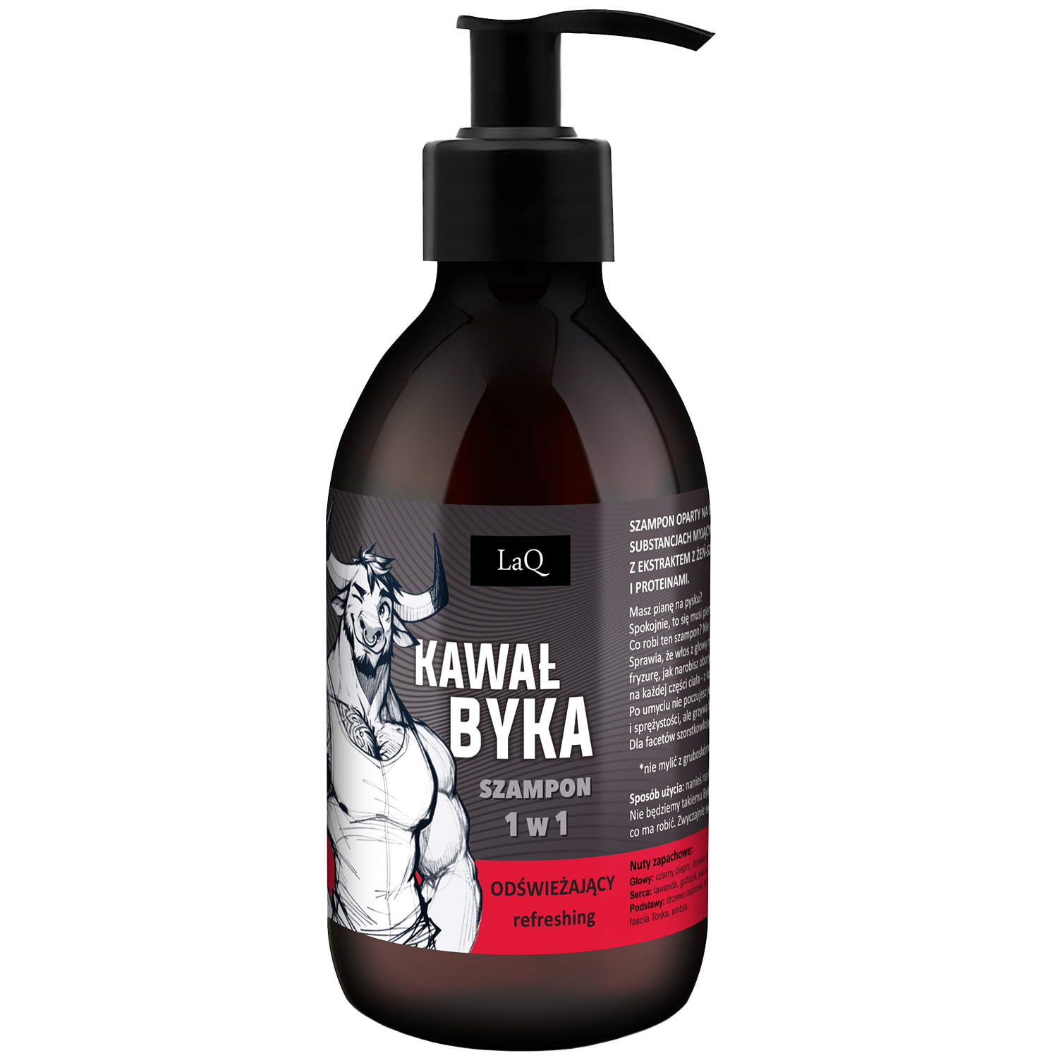 Laq LaQ, szampon do włosów, Kawał Byka, 300 ml