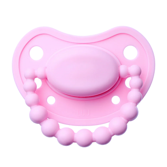 Luu Kids, smoczek uspokajający, pozycjonujący, silikonowy, Pink A Boo, 3-6 miesięcy, 1 sztuka USZKODZONE OPAKOWANIE - zdjęcie produktu