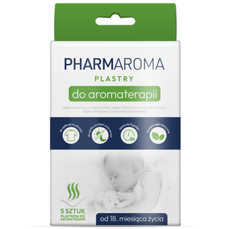 Pharmaroma, plastry do aromaterapii, od 18 miesiąca, 5 sztuk USZKODZONE OPAKOWANIE - zdjęcie produktu