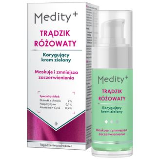 Ava Medity Trądzik Różowaty, krem korygujący zielony, 30 ml - zdjęcie produktu