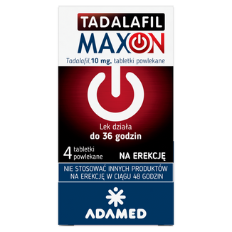 Tadalafil Maxon 10 mg, 4 tabletki powlekane - zdjęcie produktu