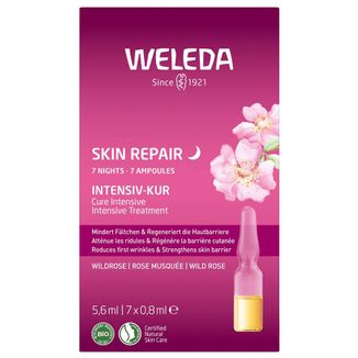 Weleda Skin Repair, intensywna kuracja z dziką różą, ampułki, 7 x 0,8 ml - zdjęcie produktu