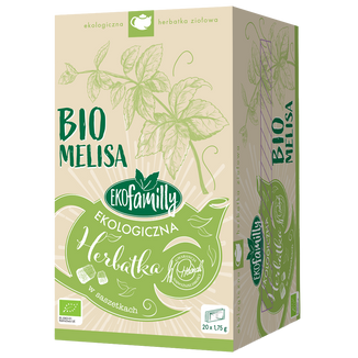 EkoFamily Bio Melisa, ekologiczna herbatka ziołowa, 1,75 g x 20 saszetek USZKODZONE OPAKOWANIE - zdjęcie produktu